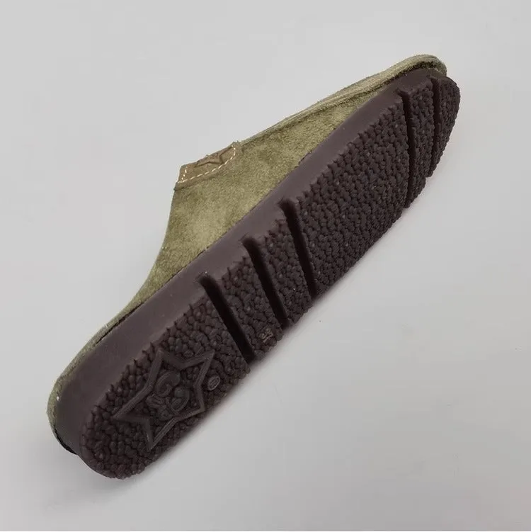 Women's Handmade Leather Minimalist Comfort Flat Mule