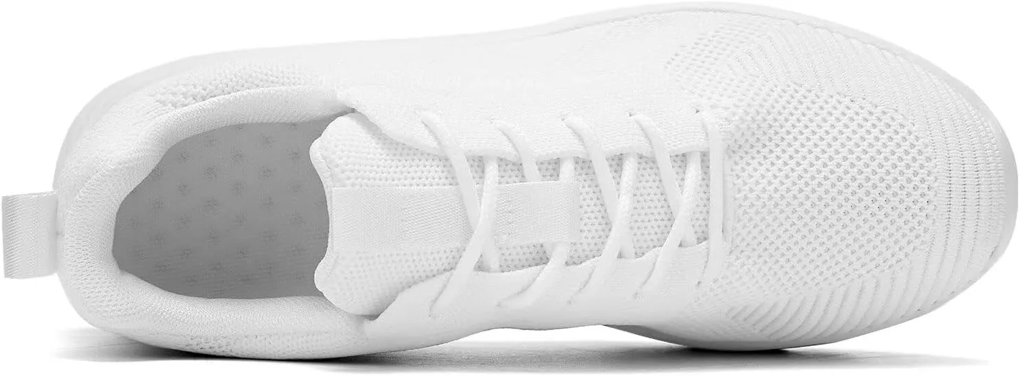 Womens Ladies Walking Shoes Arch Support Non Slip Work Lace up Sneakers Breathable Lightweight Comfort Wedge Platform Loafers