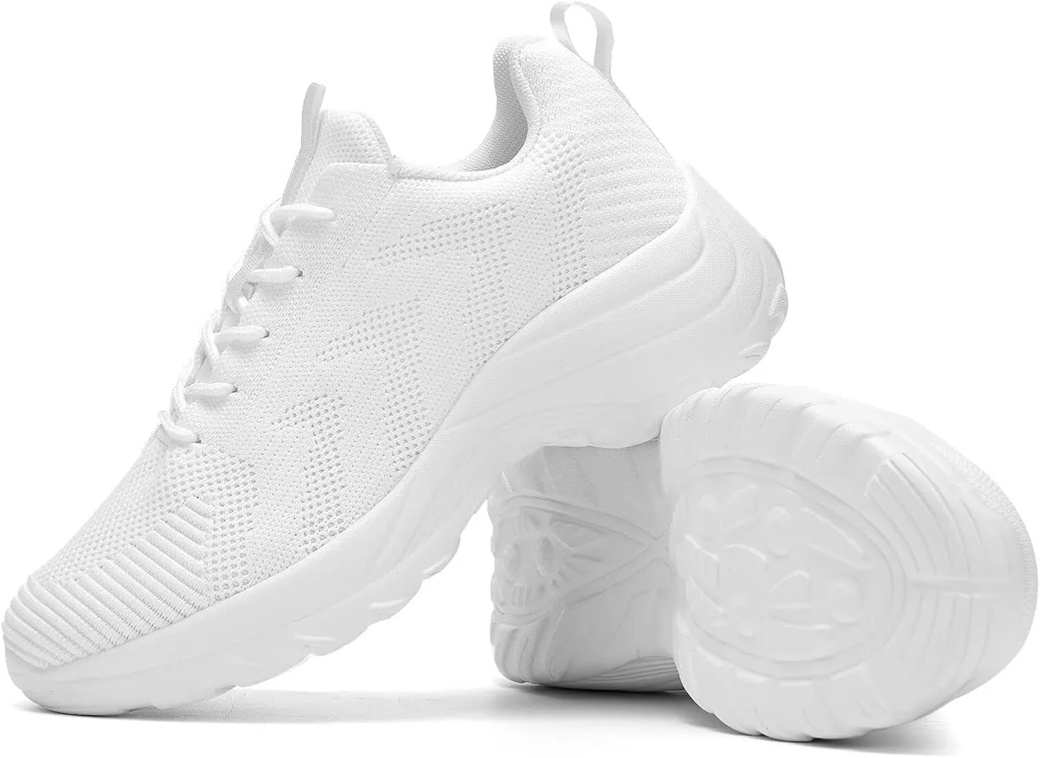 Womens Ladies Walking Shoes Arch Support Non Slip Work Lace up Sneakers Breathable Lightweight Comfort Wedge Platform Loafers
