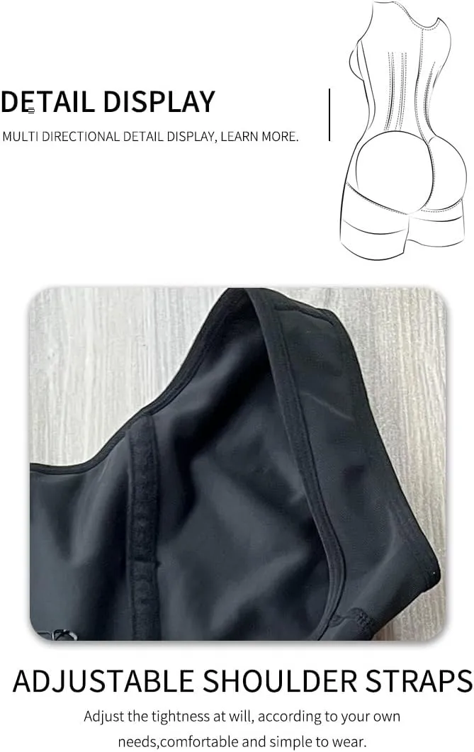 Women's Mesh Shapewear Bodysuit - Tummy Control Waist Trainer Butt Lifting Seamless Full Body Shaper
