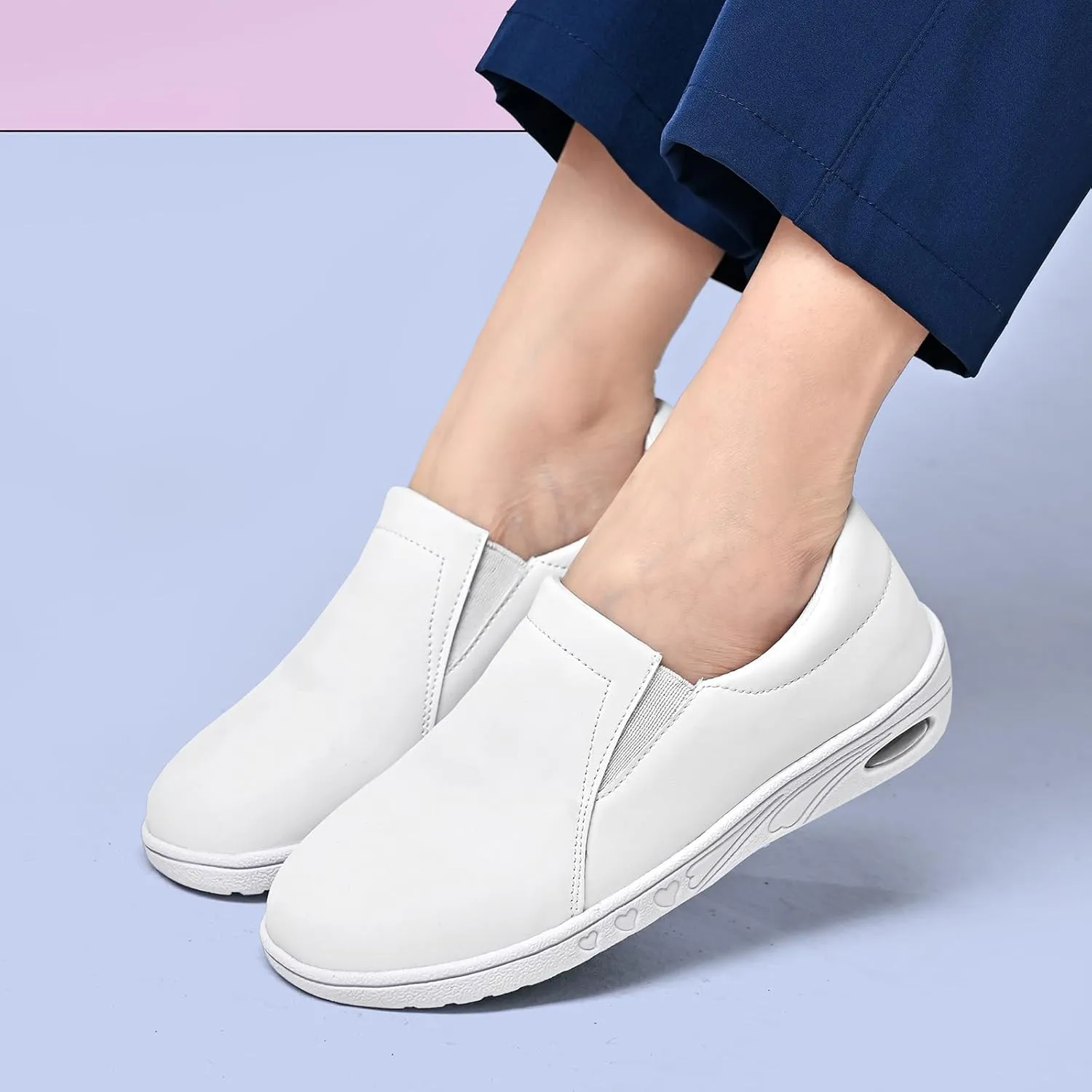 Women's Nurse Shoes Slip On Healthcare Work Shoes Resistant Lightweight Design for All Day Comfort Nursing Footwear