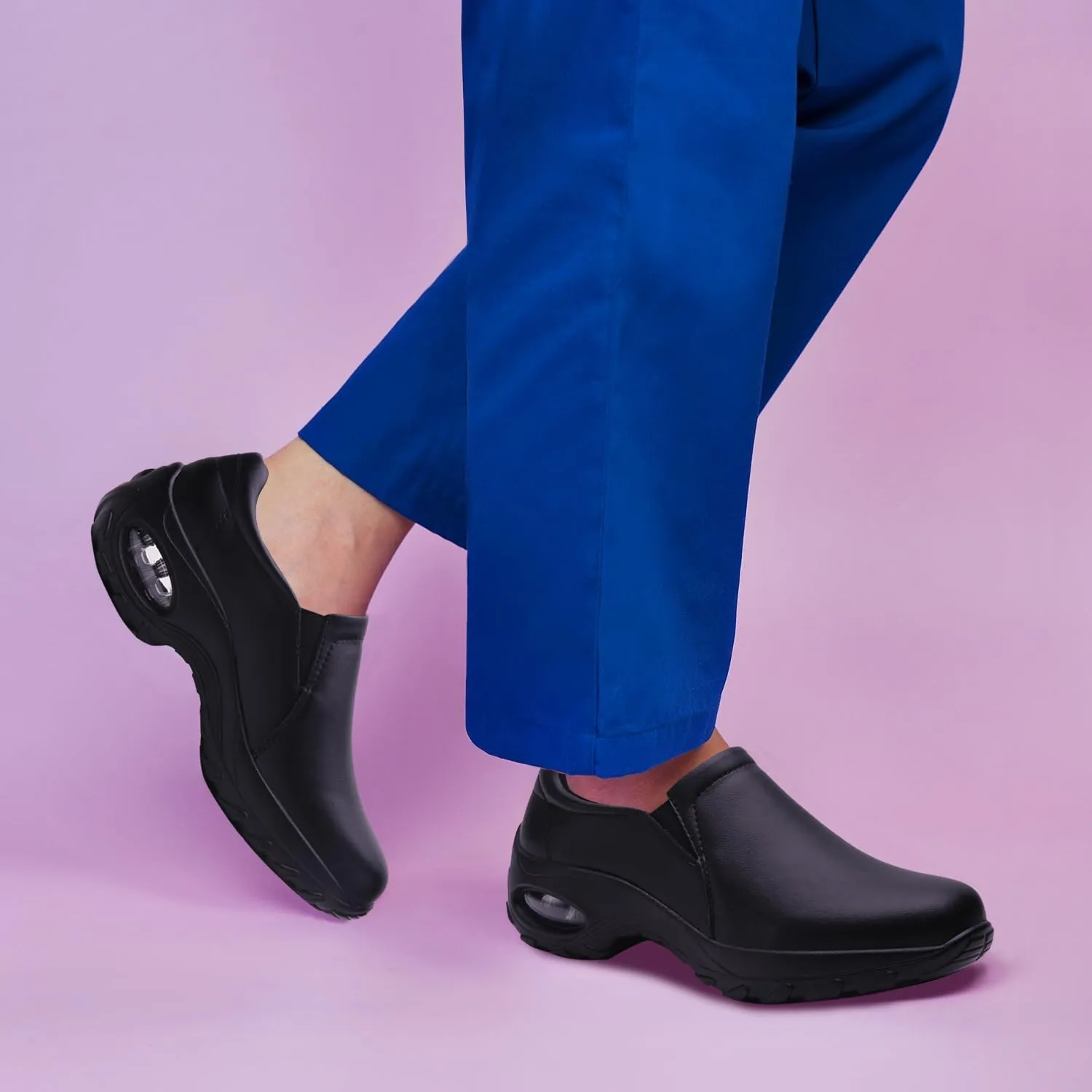 Women's Nursing Shoes Slip On Lightweight Slip Resistant Comfort Non Slip Waterproof Food Service Work Shoes