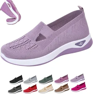 Women's Orthopedic Sneakers – Lightweight & Breathable Mesh Slip-On Walking Shoes, Easy to Wear, Anti-Slip Soled, Perfect for Work, Travel & Everyday Comfort