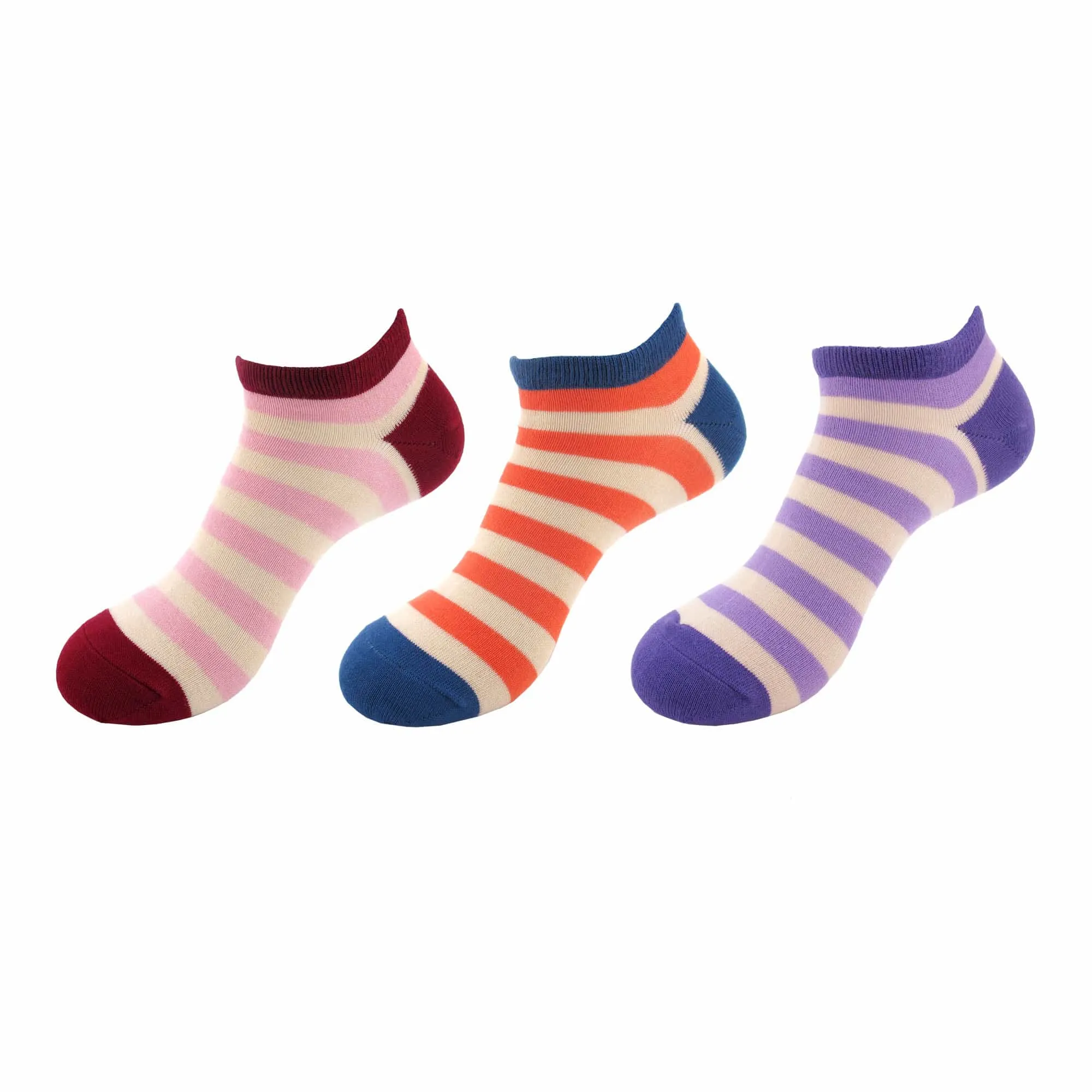 Women's Rayon from Bamboo Fiber Stripes Anklet Socks