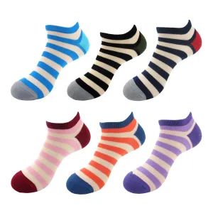 Women's Rayon from Bamboo Fiber Stripes Anklet Socks