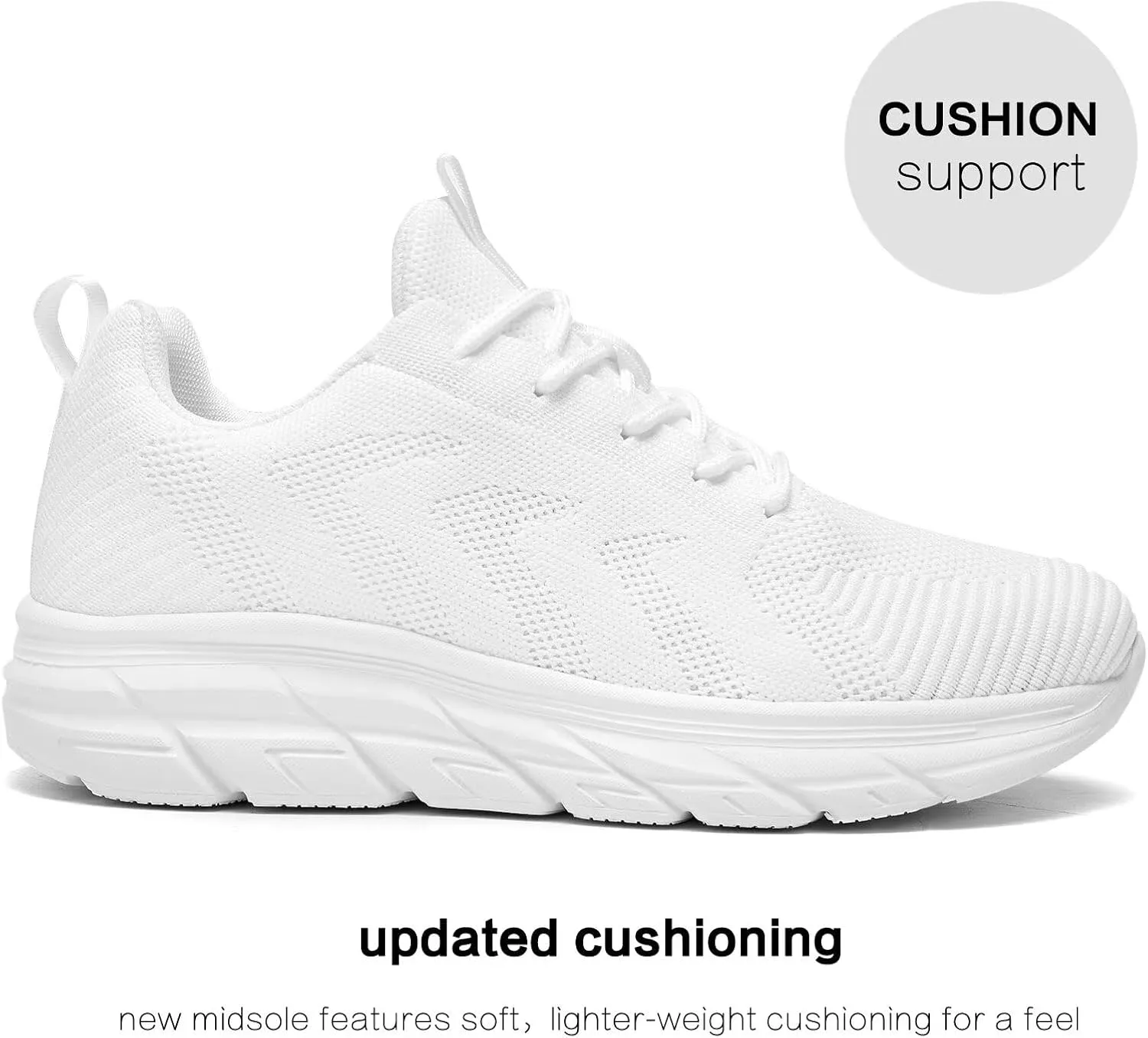 Womens Running Shoes Slip-on Walking Tennis Sneakers Lightweight Breathable Casual Soft Sole Mesh Workout Sports Shoes