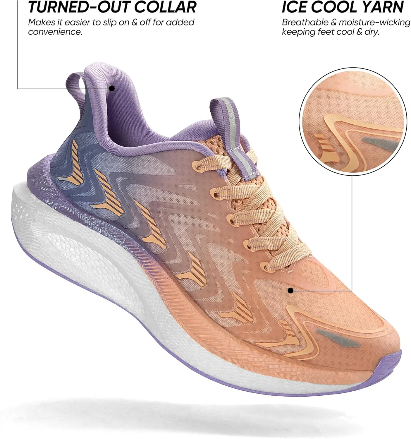 Women's Running Walking Tennis Shoes Comfortable Non-Slip FlyLife Breathable Athletic Workout Gym Cross Trainer Sports Sneakers