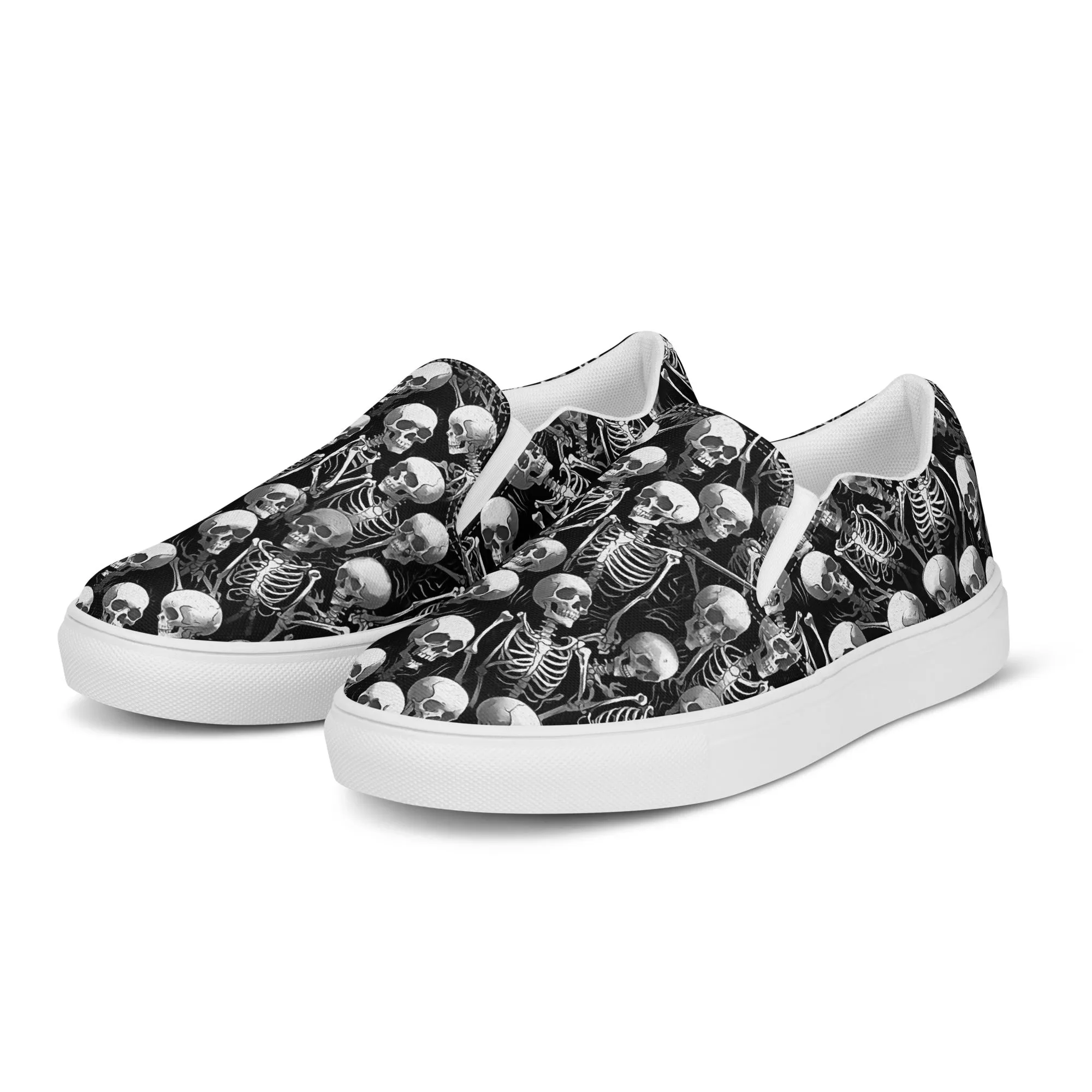 Women’s slip-on canvas shoes - Skull SG016
