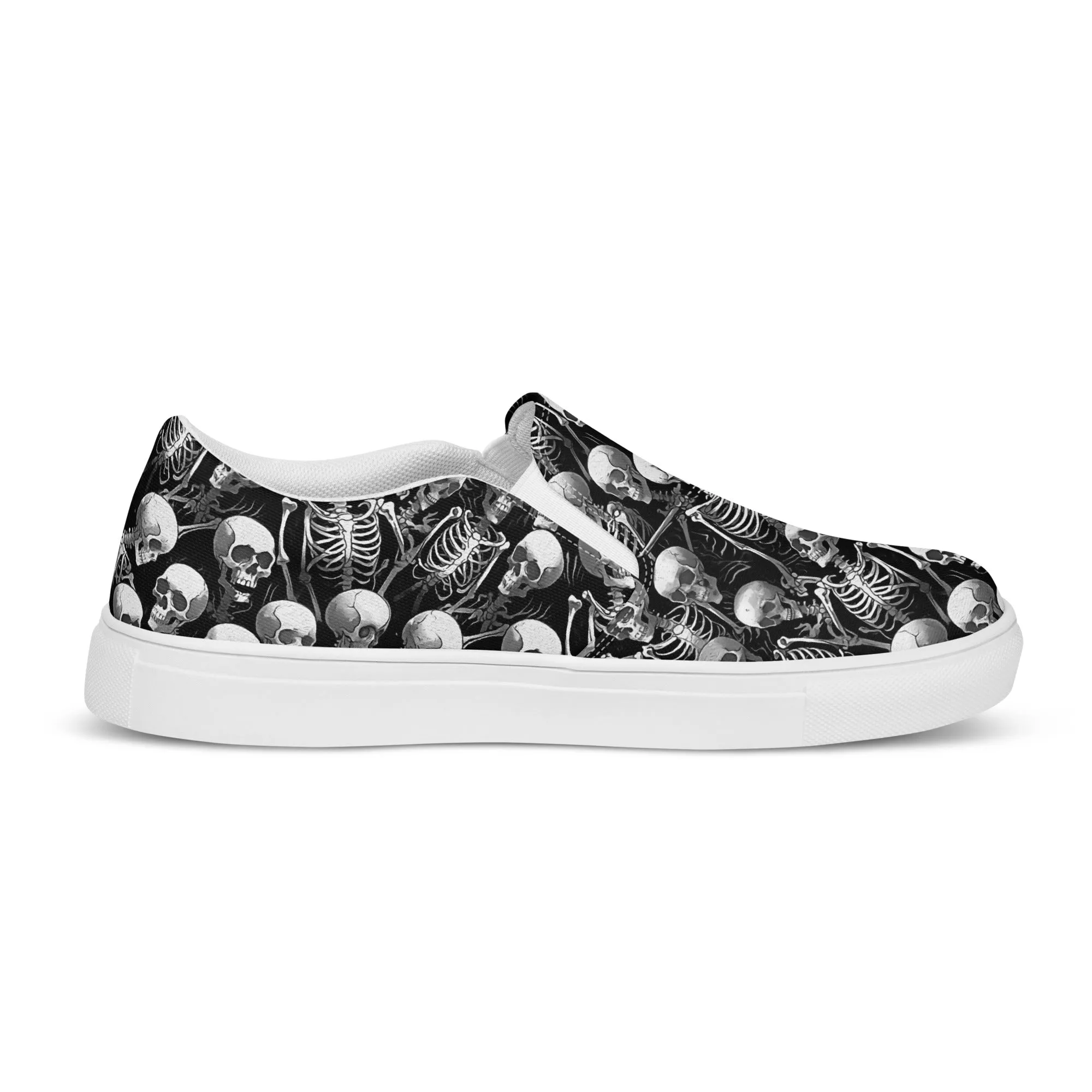 Women’s slip-on canvas shoes - Skull SG016