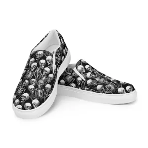 Women’s slip-on canvas shoes - Skull SG016