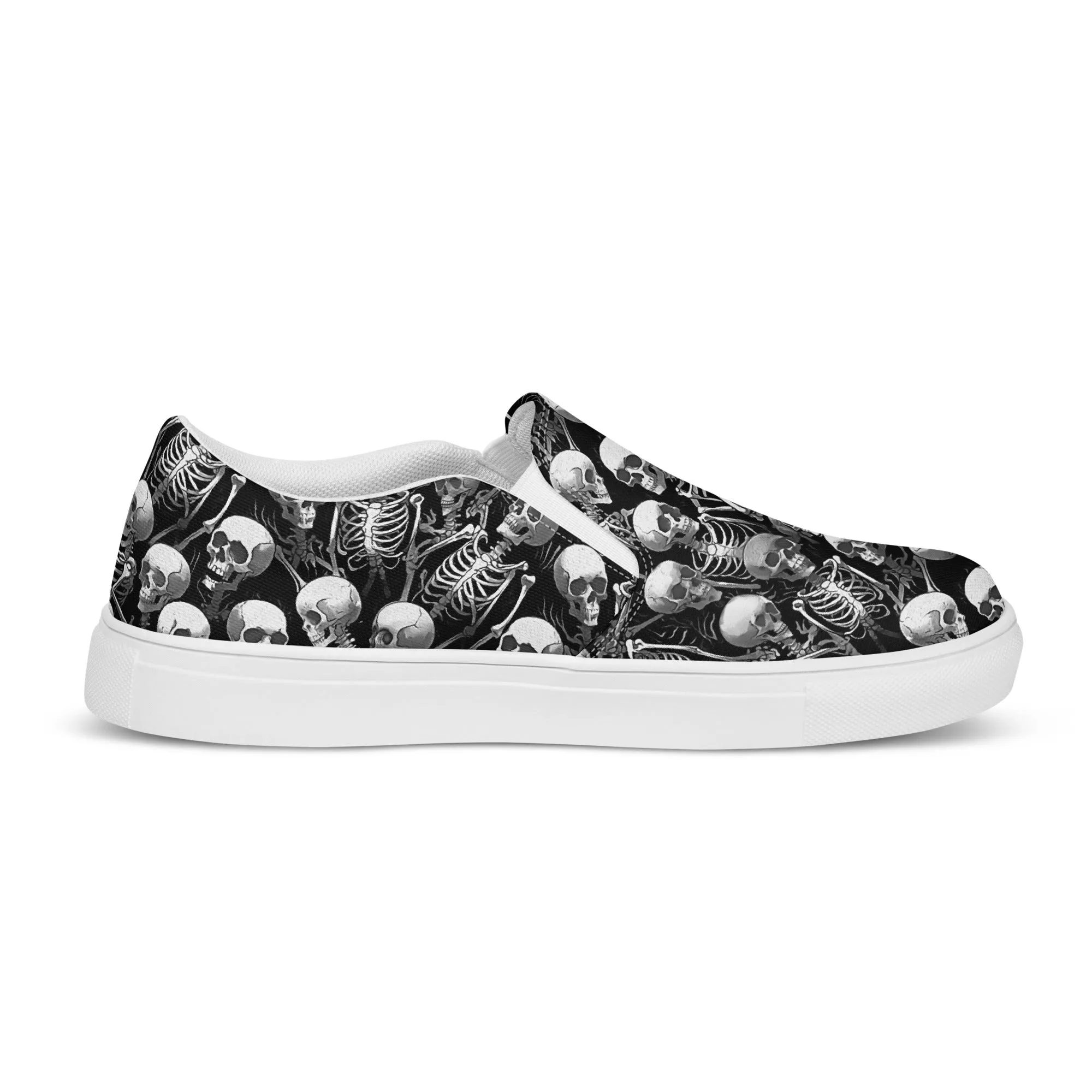 Women’s slip-on canvas shoes - Skull SG016