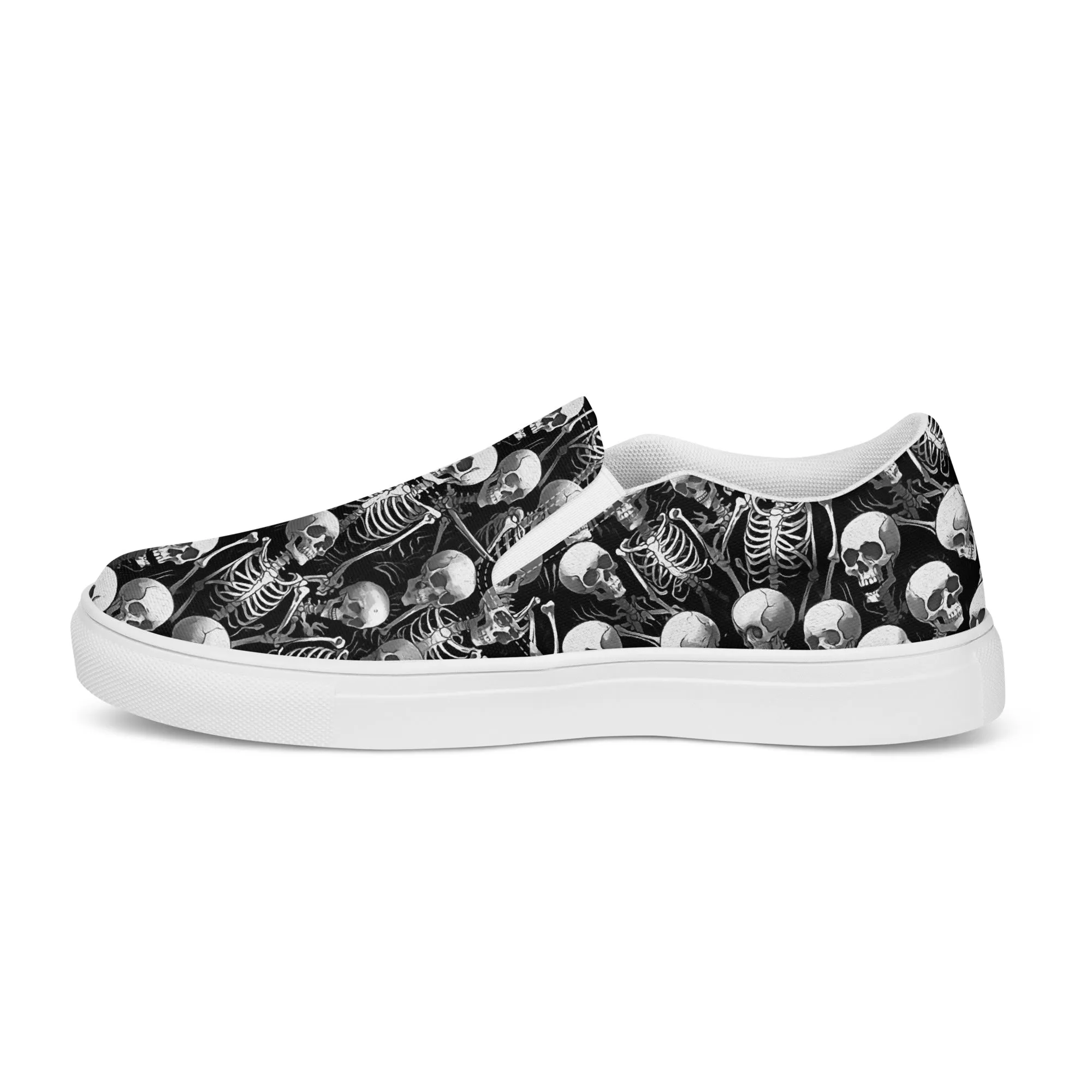 Women’s slip-on canvas shoes - Skull SG016