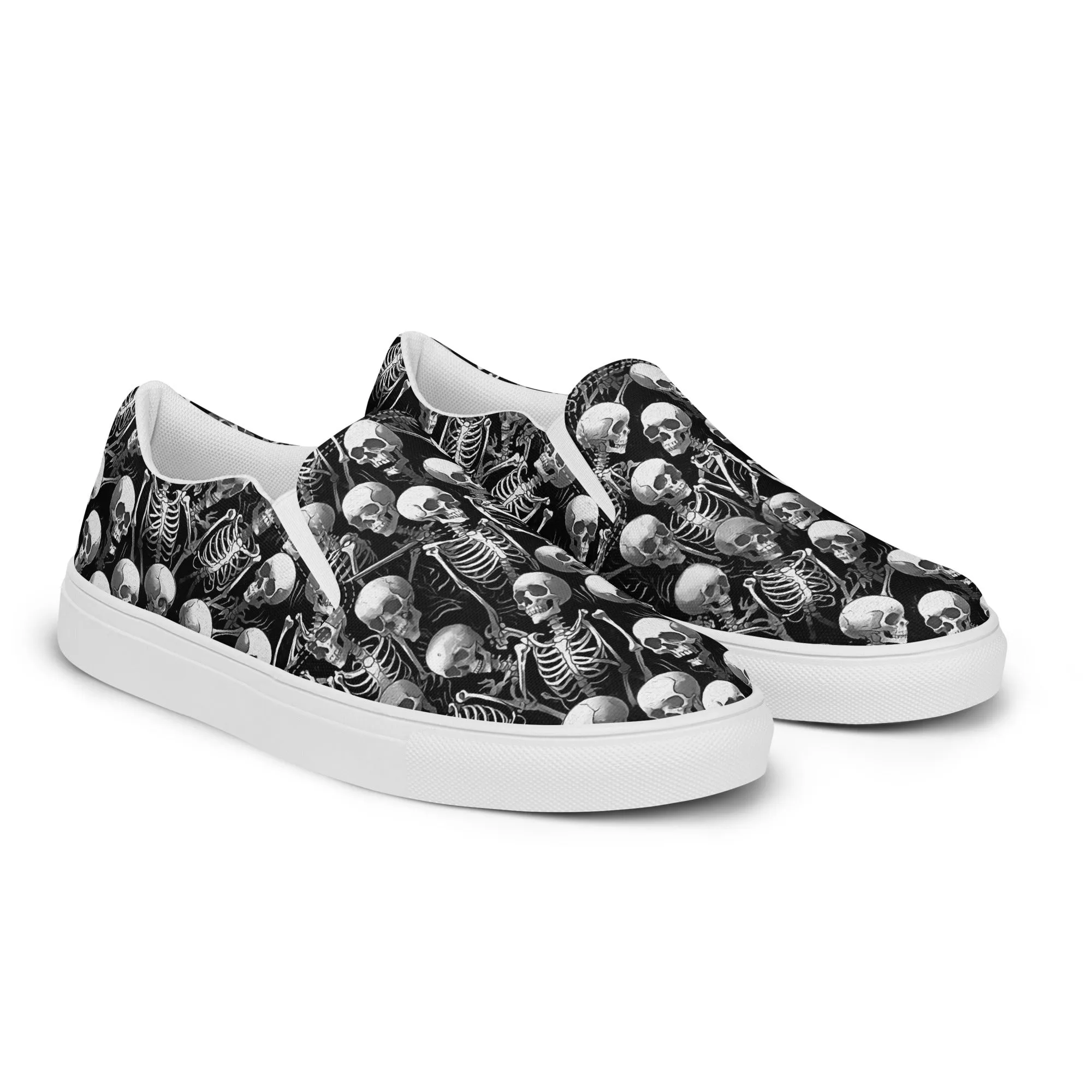 Women’s slip-on canvas shoes - Skull SG016