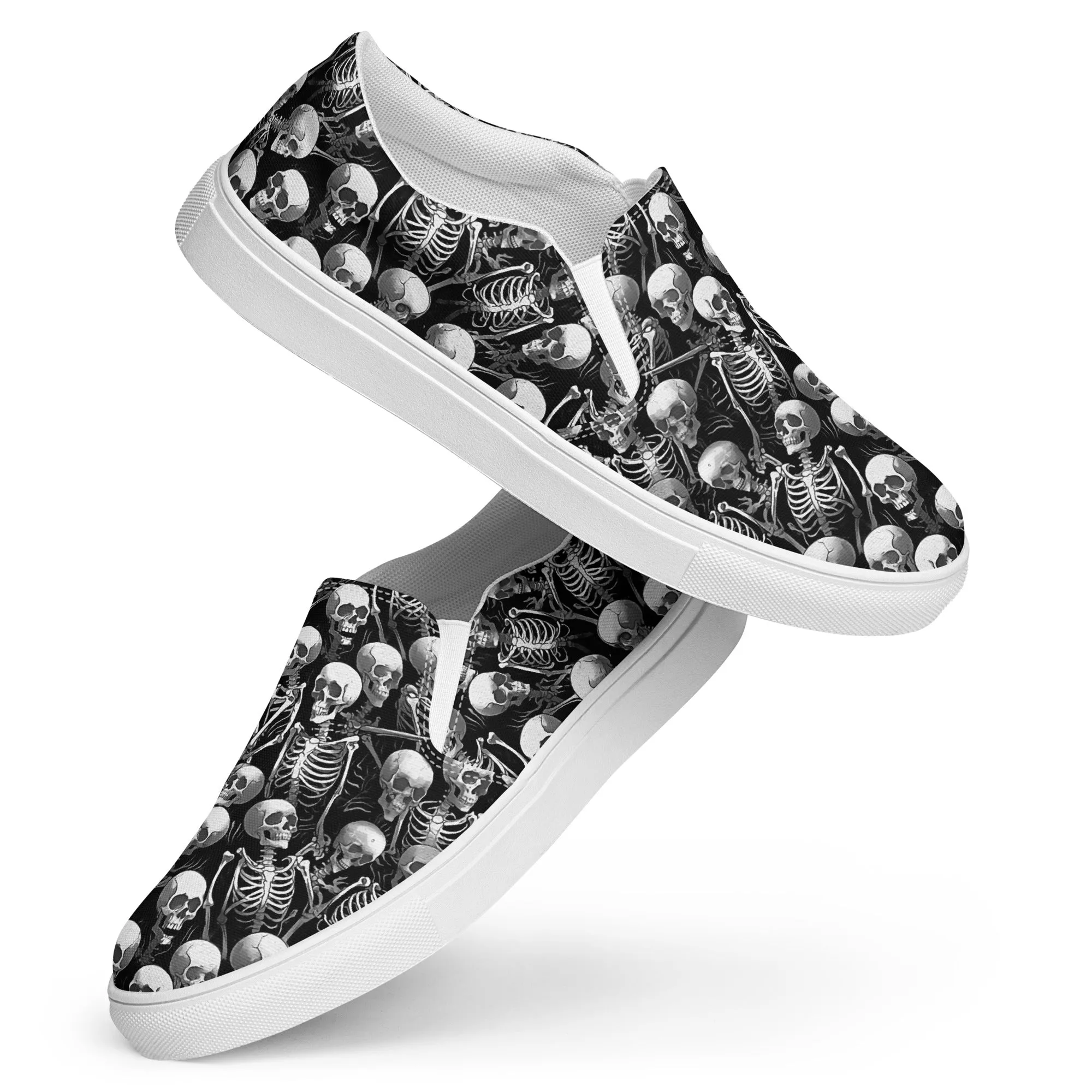 Women’s slip-on canvas shoes - Skull SG016