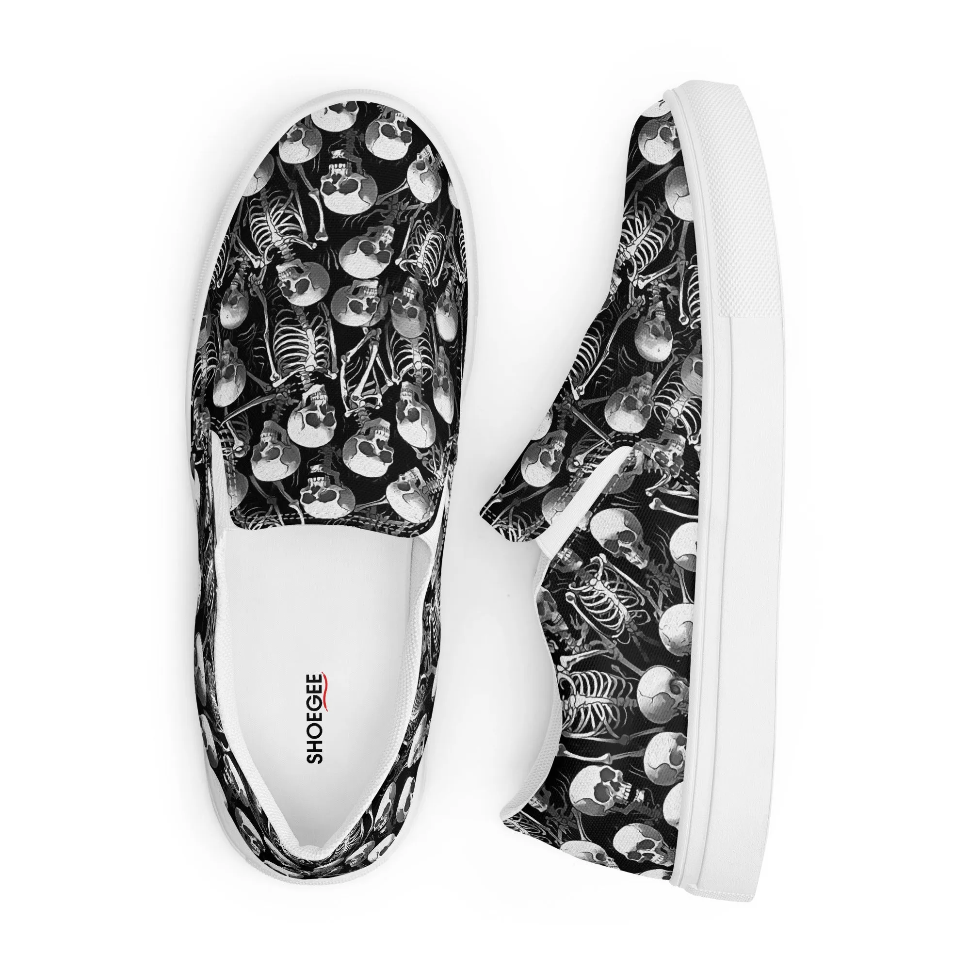 Women’s slip-on canvas shoes - Skull SG016