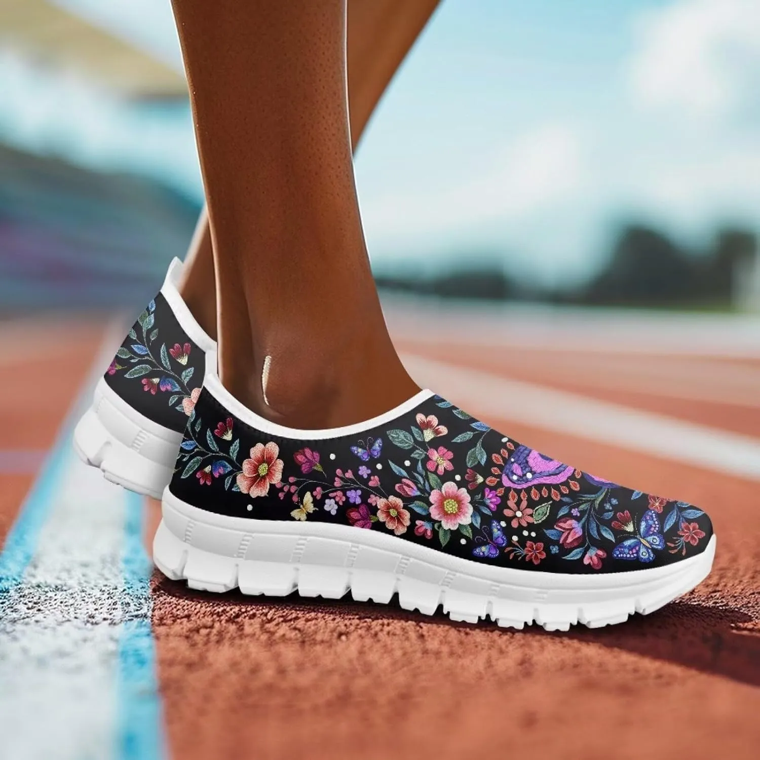 Women's Slip On Loafers Soft Comfort Causal Walking Shoes Low Top Non Slip Outdoor Sports Running Sneakers US 5.5-11.5