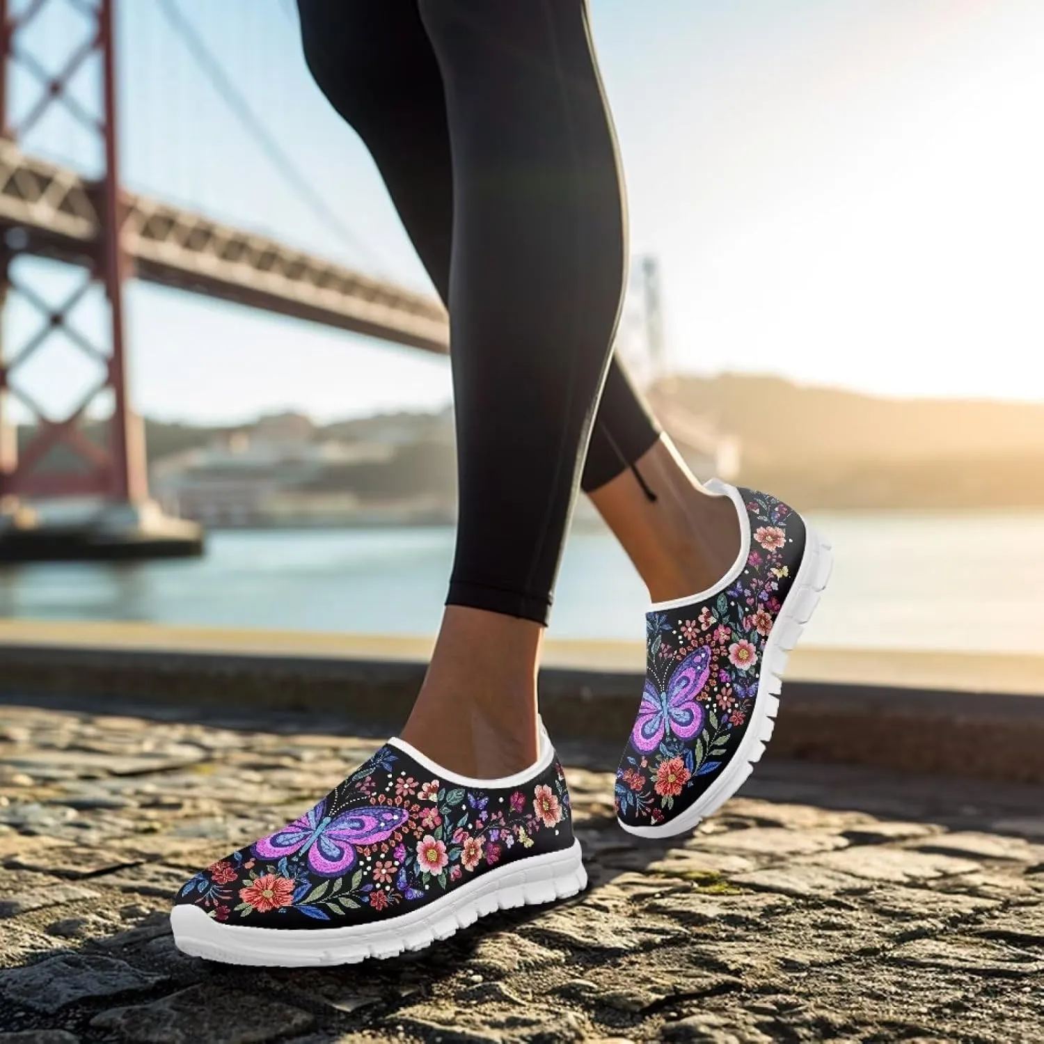 Women's Slip On Loafers Soft Comfort Causal Walking Shoes Low Top Non Slip Outdoor Sports Running Sneakers US 5.5-11.5
