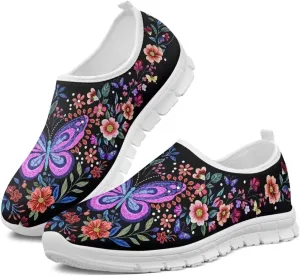 Women's Slip On Loafers Soft Comfort Causal Walking Shoes Low Top Non Slip Outdoor Sports Running Sneakers US 5.5-11.5