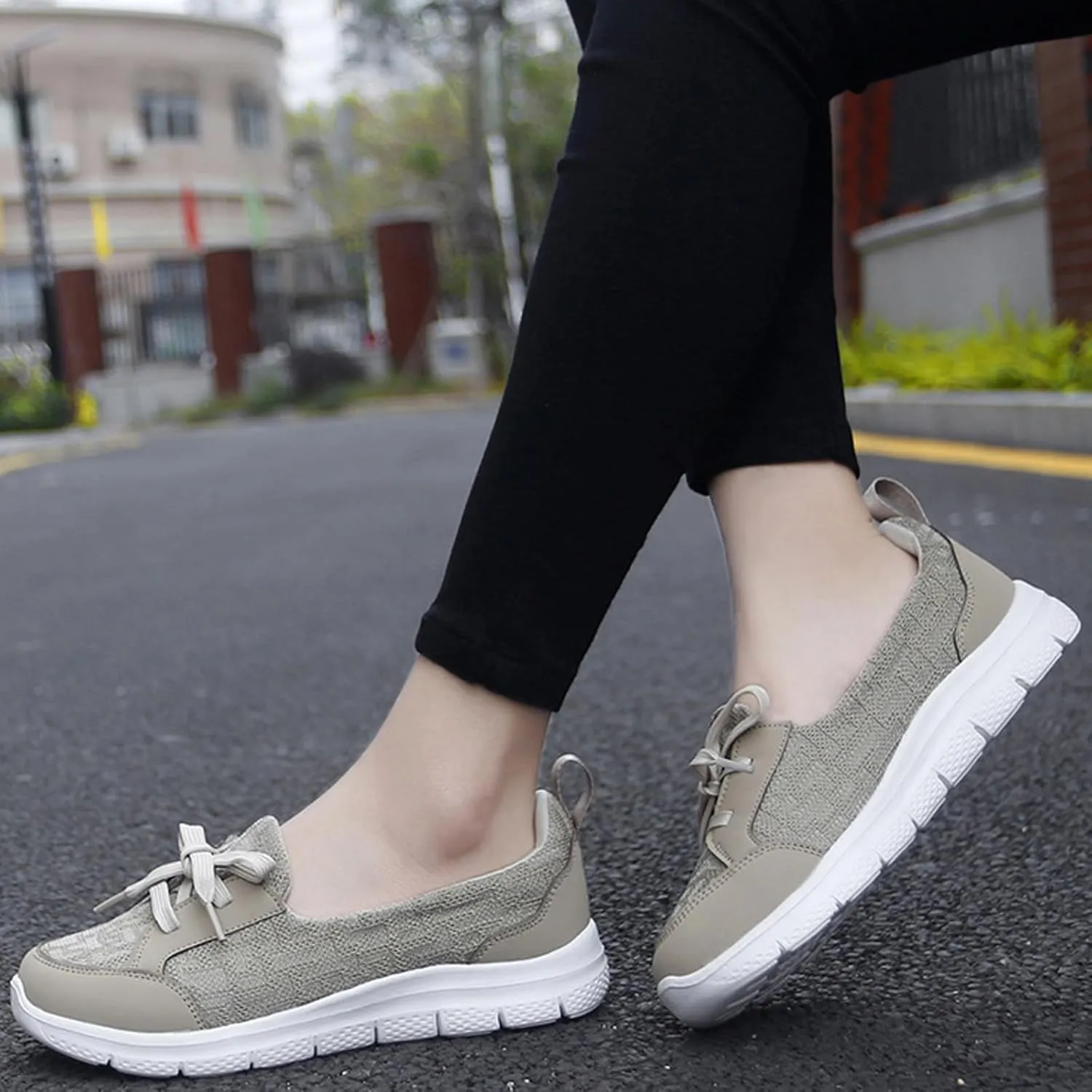 Women's Slip-On Orthopedic Walking Shoes,Kotsas Breathable Casual Arch Support Non-Slip Shoes,Low Top Soft Sole Sneakers for Women