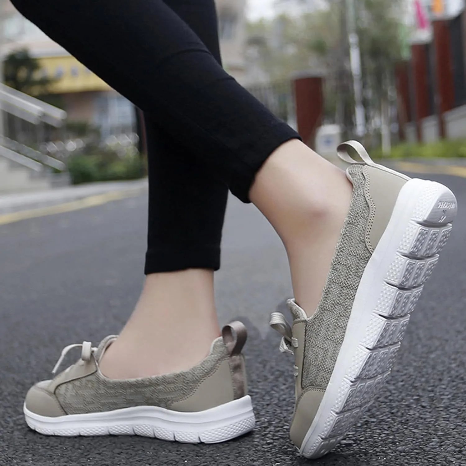 Women's Slip-On Orthopedic Walking Shoes,Kotsas Breathable Casual Arch Support Non-Slip Shoes,Low Top Soft Sole Sneakers for Women