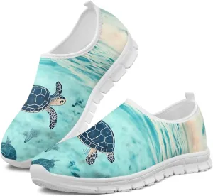 Womens Slip On Sneakers Lightweight Casual Shoes Soft Anti-Slip Tennis Shoes for Gym Travel Size 5.5-11.5 White Sole