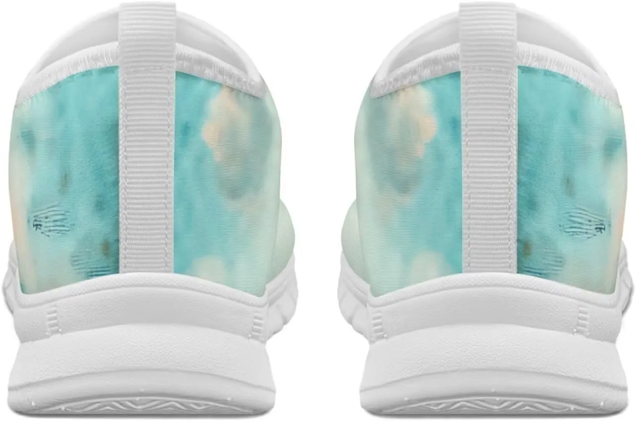 Womens Slip On Sneakers Lightweight Casual Shoes Soft Anti-Slip Tennis Shoes for Gym Travel Size 5.5-11.5 White Sole