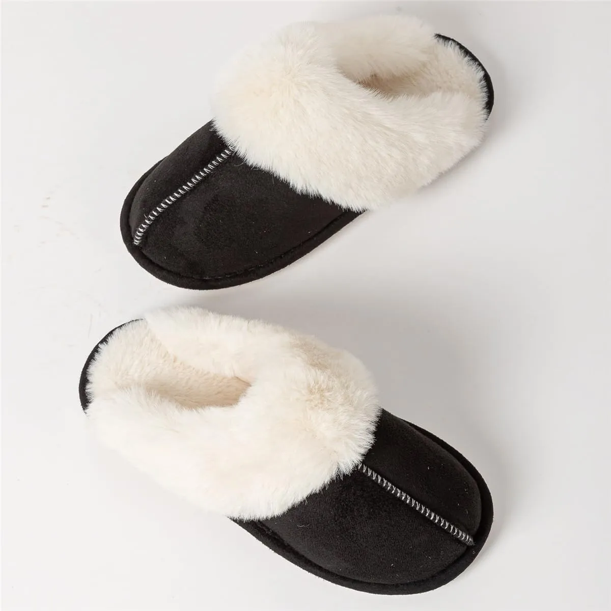 Women's Slippers Soft Plush Winter Warm House Shoes Slip on Fluffy Fur Slippers