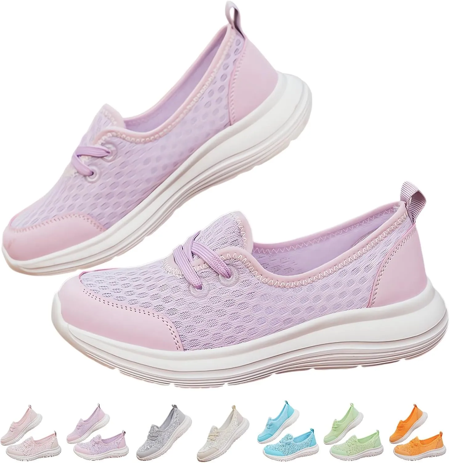 Women's Soft Sole Mesh Comfort Orthopedic Shoes - 2024 New Slip-on Walking Shoes With Arch Support
