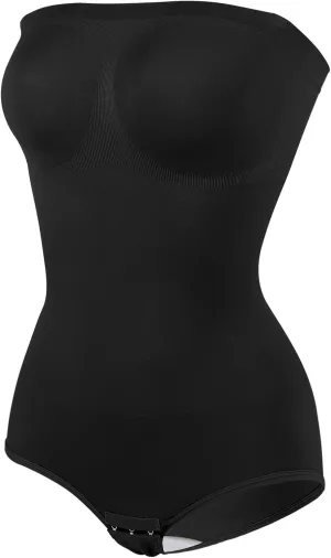 Women's Strapless Jumpsuit Shapewear Briefs Bodysuit Butt Lifter Compression Waist Trainer Push Up Backless