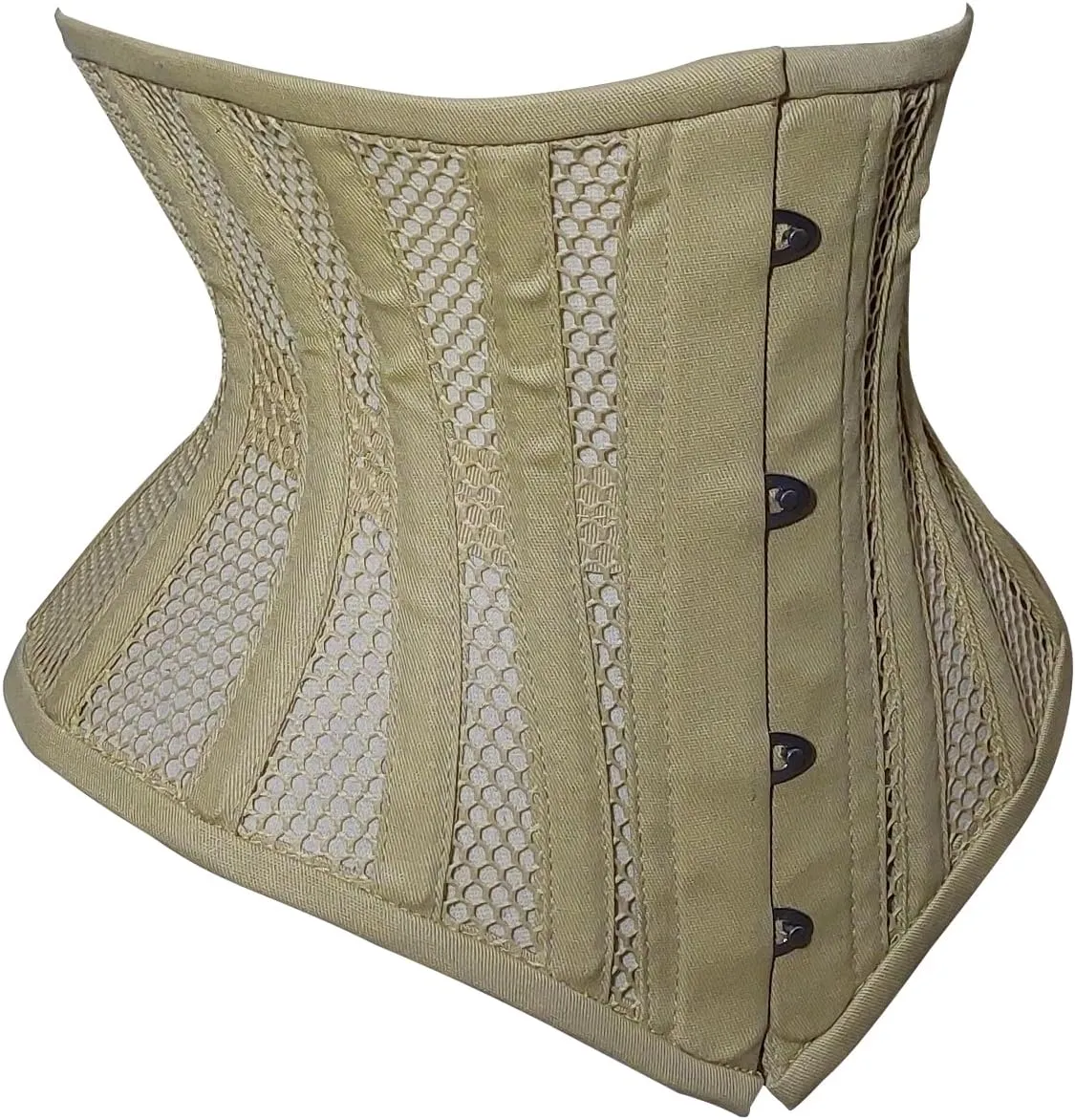 Women's Waist Trainer Corset Mesh Cotton Heavy Duty Steel Boned Body Shaper Corset C18MC