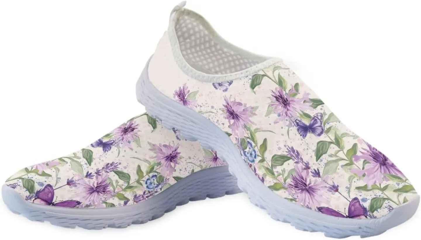 Womens Walking Shoes Slip-on Leisure Shoe Lightweight Breathable Casual Soft Sole Ladies Mesh Dog Walking Shoes