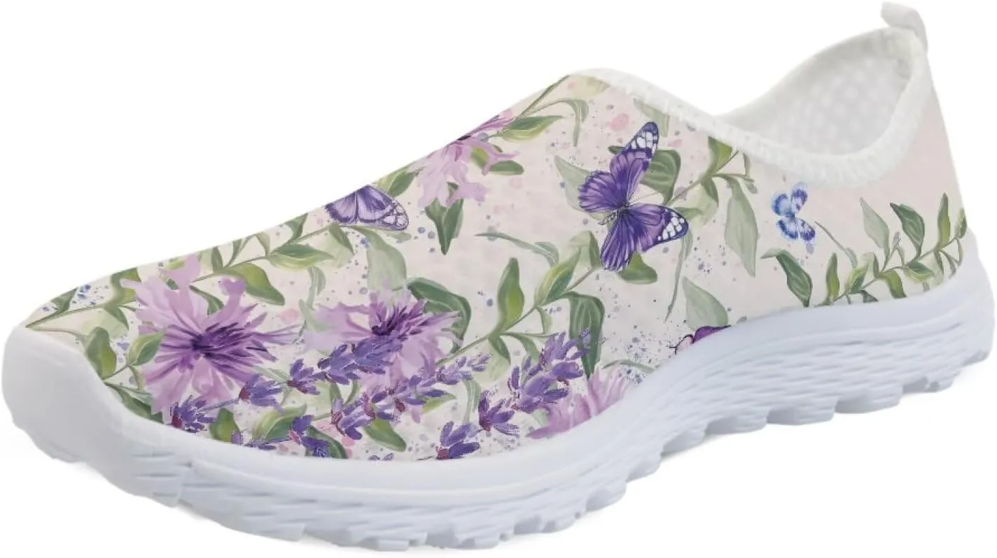 Womens Walking Shoes Slip-on Leisure Shoe Lightweight Breathable Casual Soft Sole Ladies Mesh Dog Walking Shoes