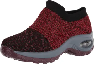 Women's Walking Shoes Sock Sneakers - Mesh Slip On Air Cushion Lady Girls Modern Jazz Dance Easy Shoes Platform Loafers