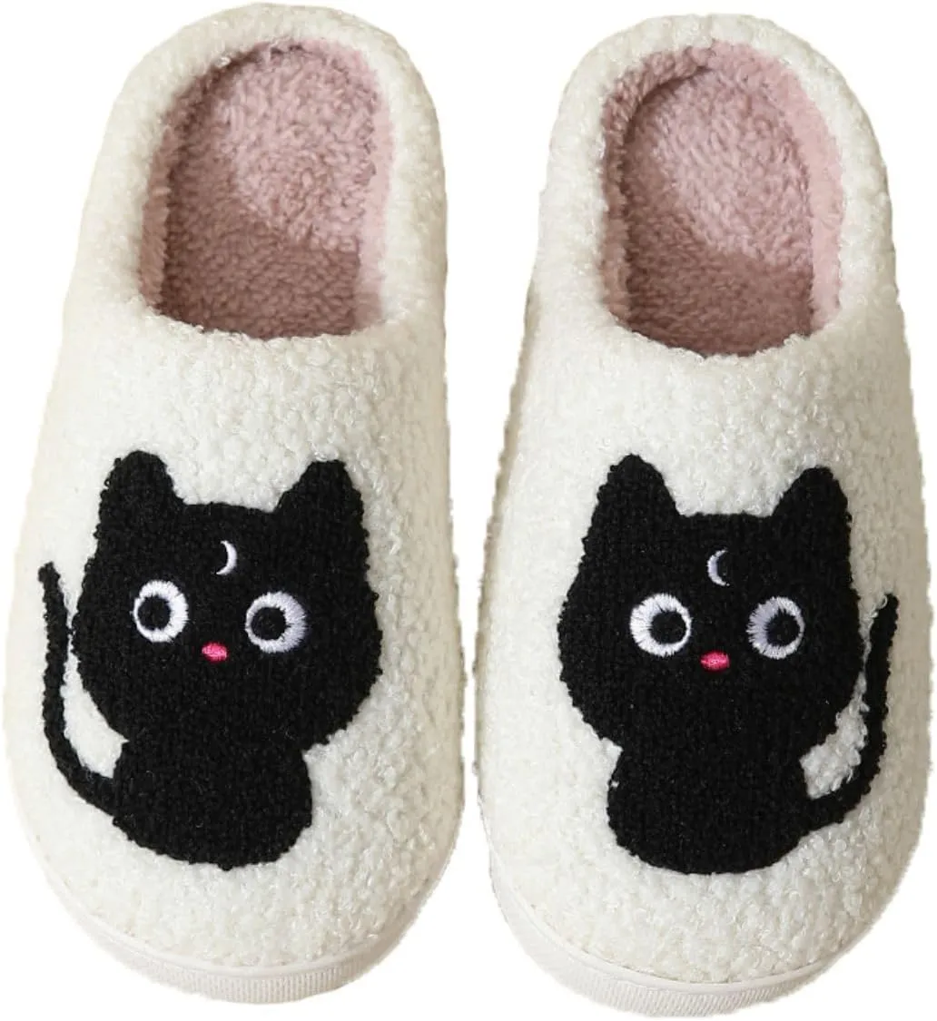 Women's Men's Heart Heart Slippers Strawberry Cherry Mushroom Slippers Evil Eye Slippers Cartoon Animal Cat Slippers Memory Foam Cozy Plush Slippers Couple Indoor Household Slippers