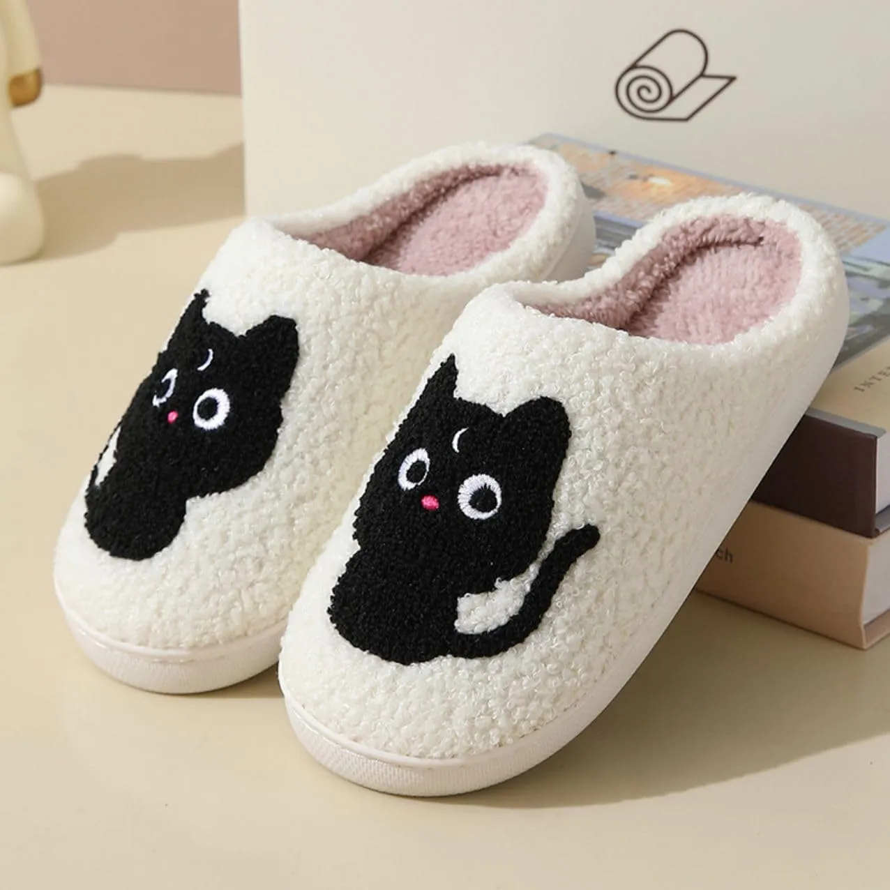 Women's Men's Heart Heart Slippers Strawberry Cherry Mushroom Slippers Evil Eye Slippers Cartoon Animal Cat Slippers Memory Foam Cozy Plush Slippers Couple Indoor Household Slippers