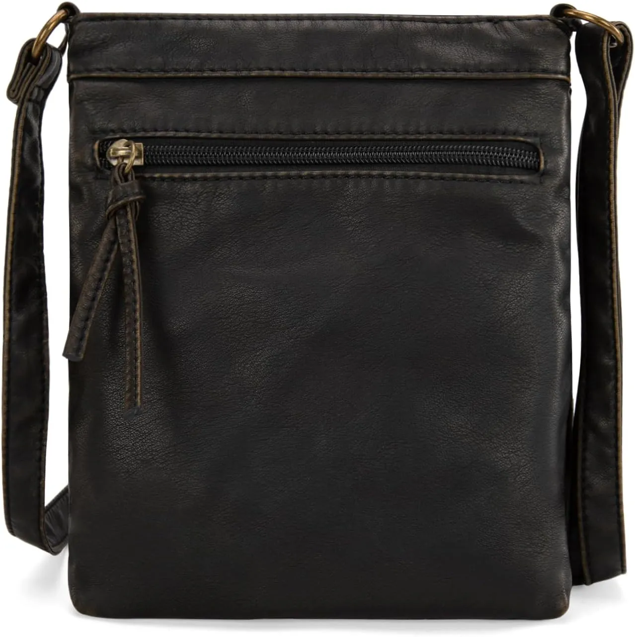 Wrangler Crossbody Bag for Women Small Soft Washed Leather Multi Pocket Shoulder Purses