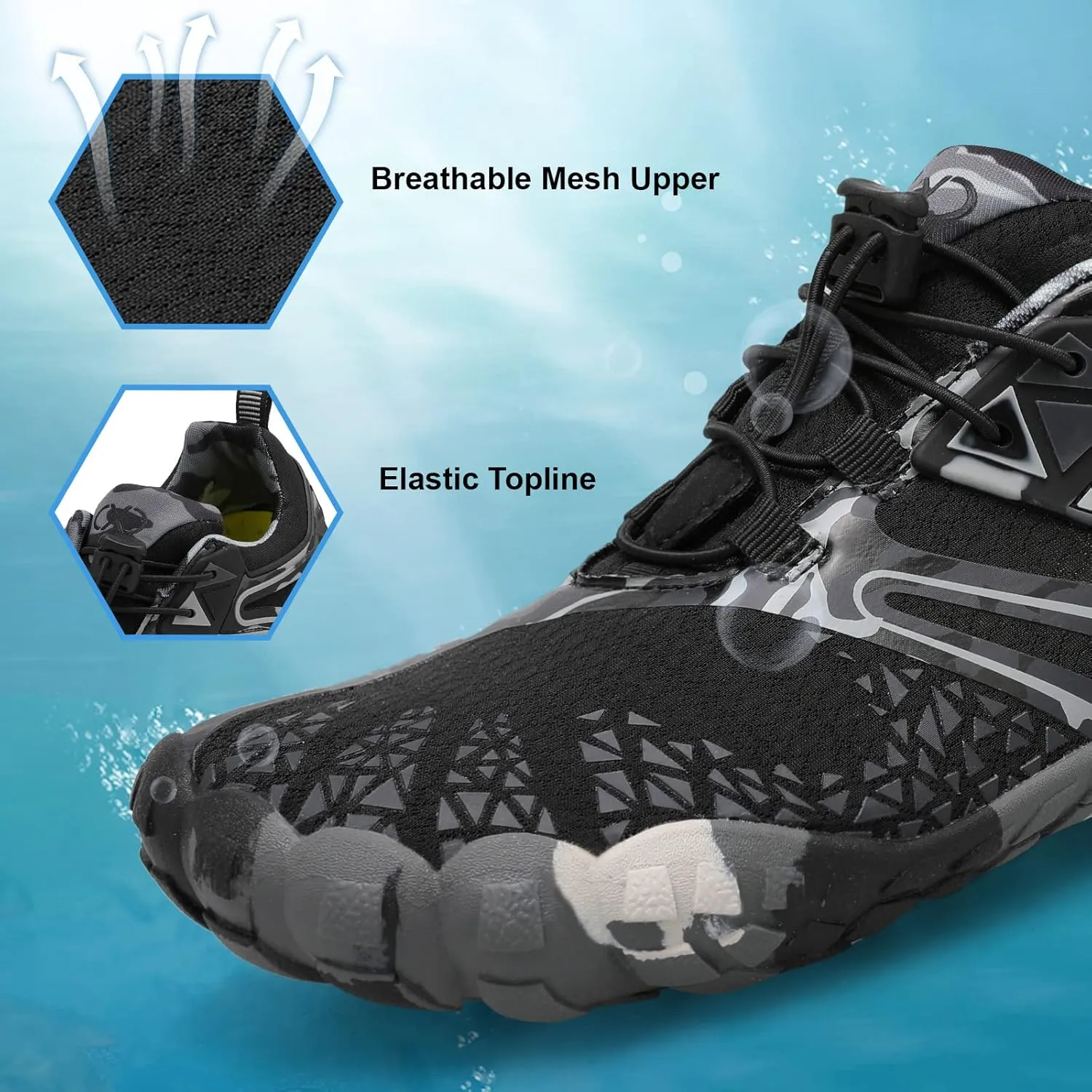 XIHALOOK Athletic Hiking Water Shoes Womens Mens Quick Dry Barefoot for Beach Walking Kayaking Surfing Training