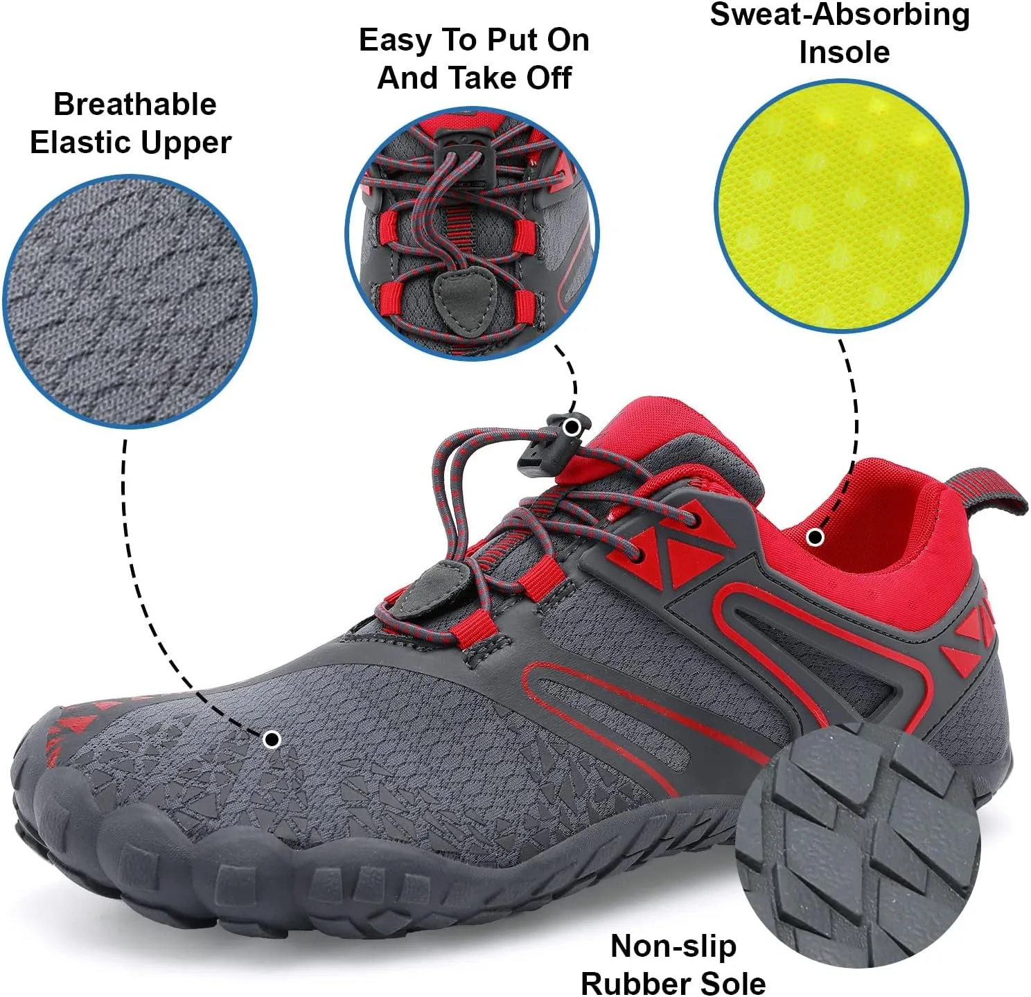 XIHALOOK Athletic Hiking Water Shoes Womens Mens Quick Dry Barefoot for Beach Walking Kayaking Surfing Training