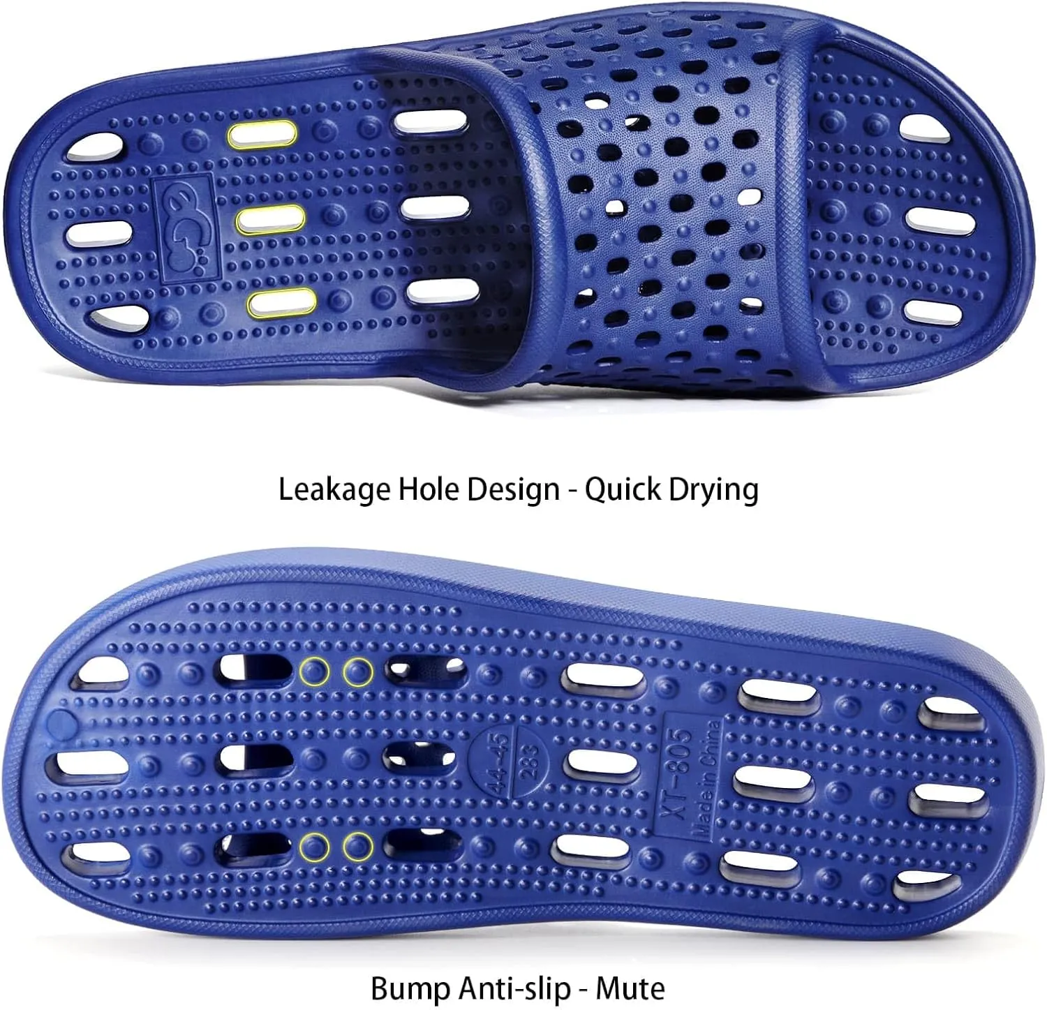 Xomiboe Shower Shoes Quick Drying Non-Slip Comfortable Men Women House Slippers