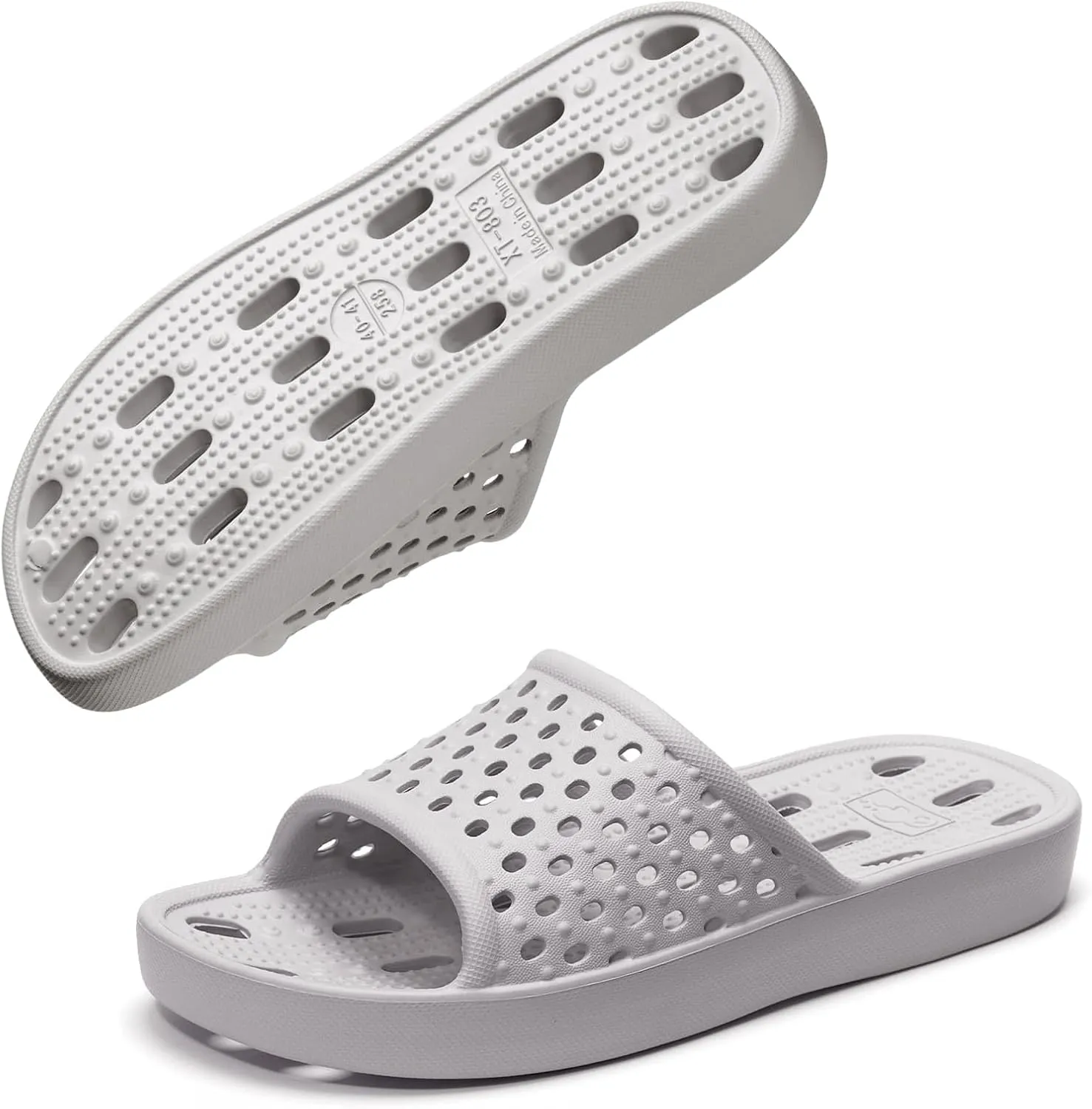 Xomiboe Shower Shoes Quick Drying Non-Slip Comfortable Men Women House Slippers