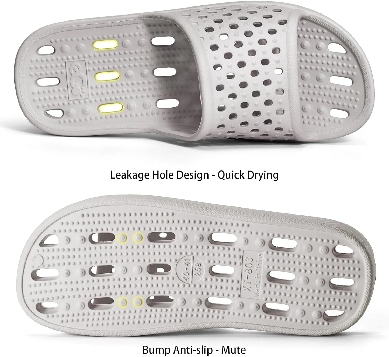 Xomiboe Shower Shoes Quick Drying Non-Slip Comfortable Men Women House Slippers