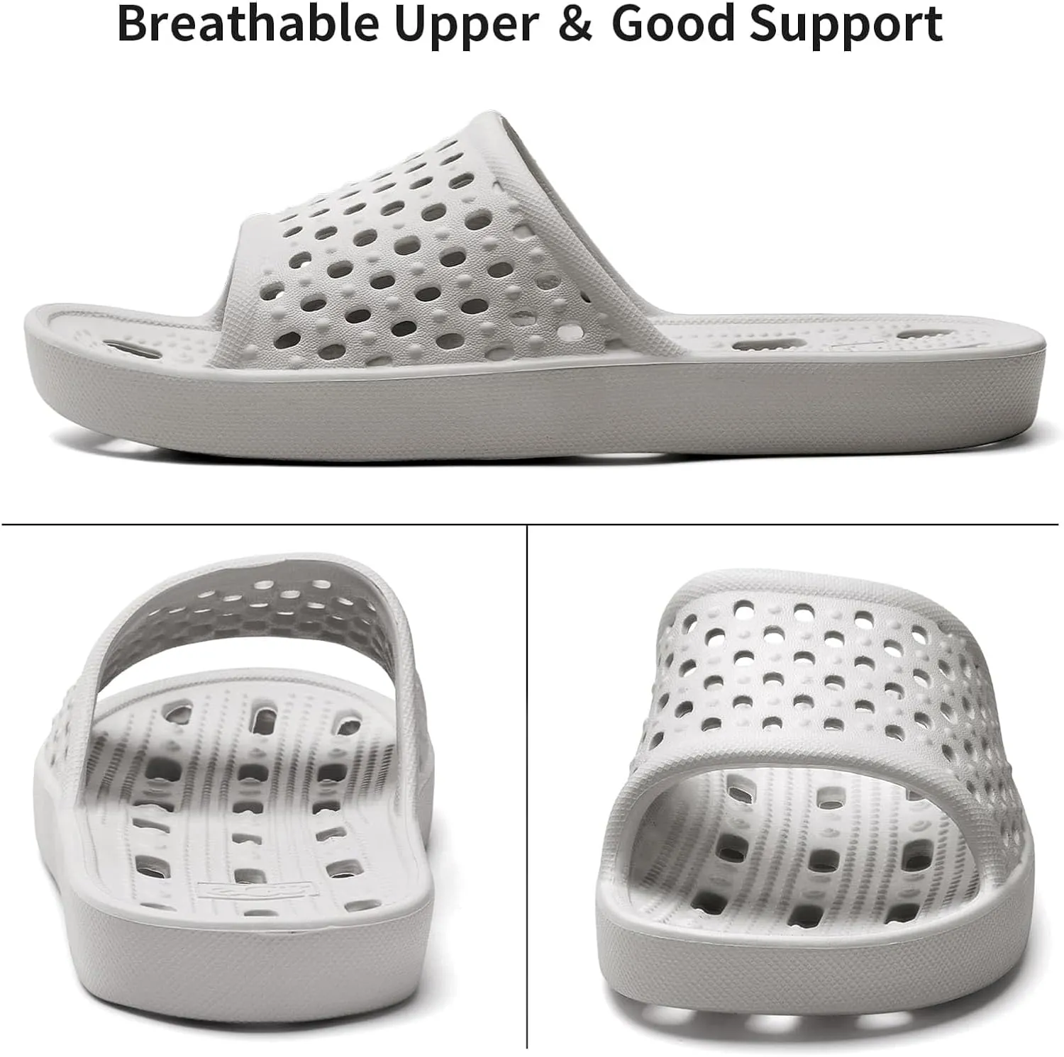 Xomiboe Shower Shoes Quick Drying Non-Slip Comfortable Men Women House Slippers