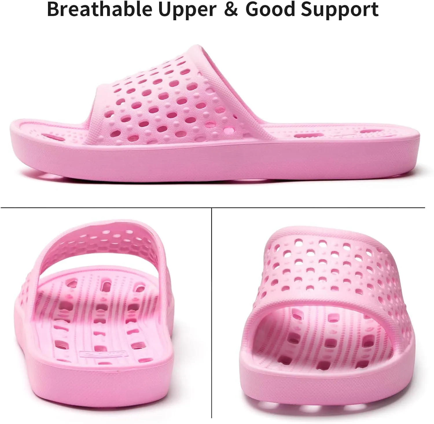Xomiboe Shower Shoes Quick Drying Non-Slip Comfortable Men Women House Slippers
