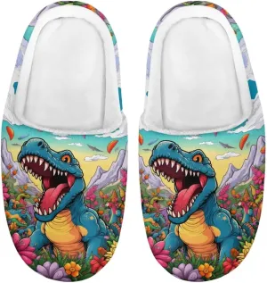 Xpyiqun Boys Girls Slippers Kids House Shoes Soft Plush Fuzzy Home Slippers Non-slip Slip On Shoes Size 9-14.5