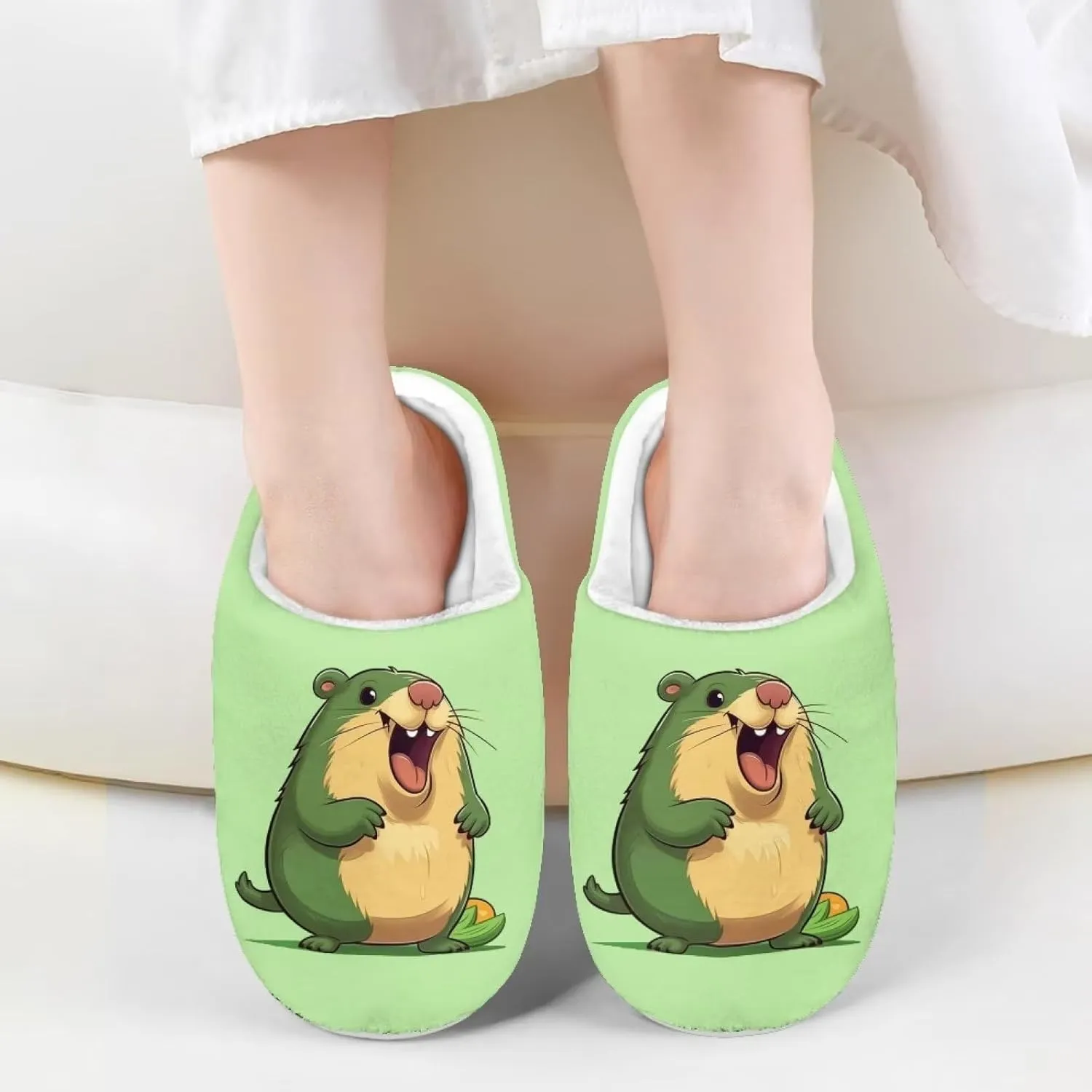 Xpyiqun Boys Girls Slippers Kids House Shoes Soft Plush Fuzzy Home Slippers Non-slip Slip On Shoes Size 9-14.5