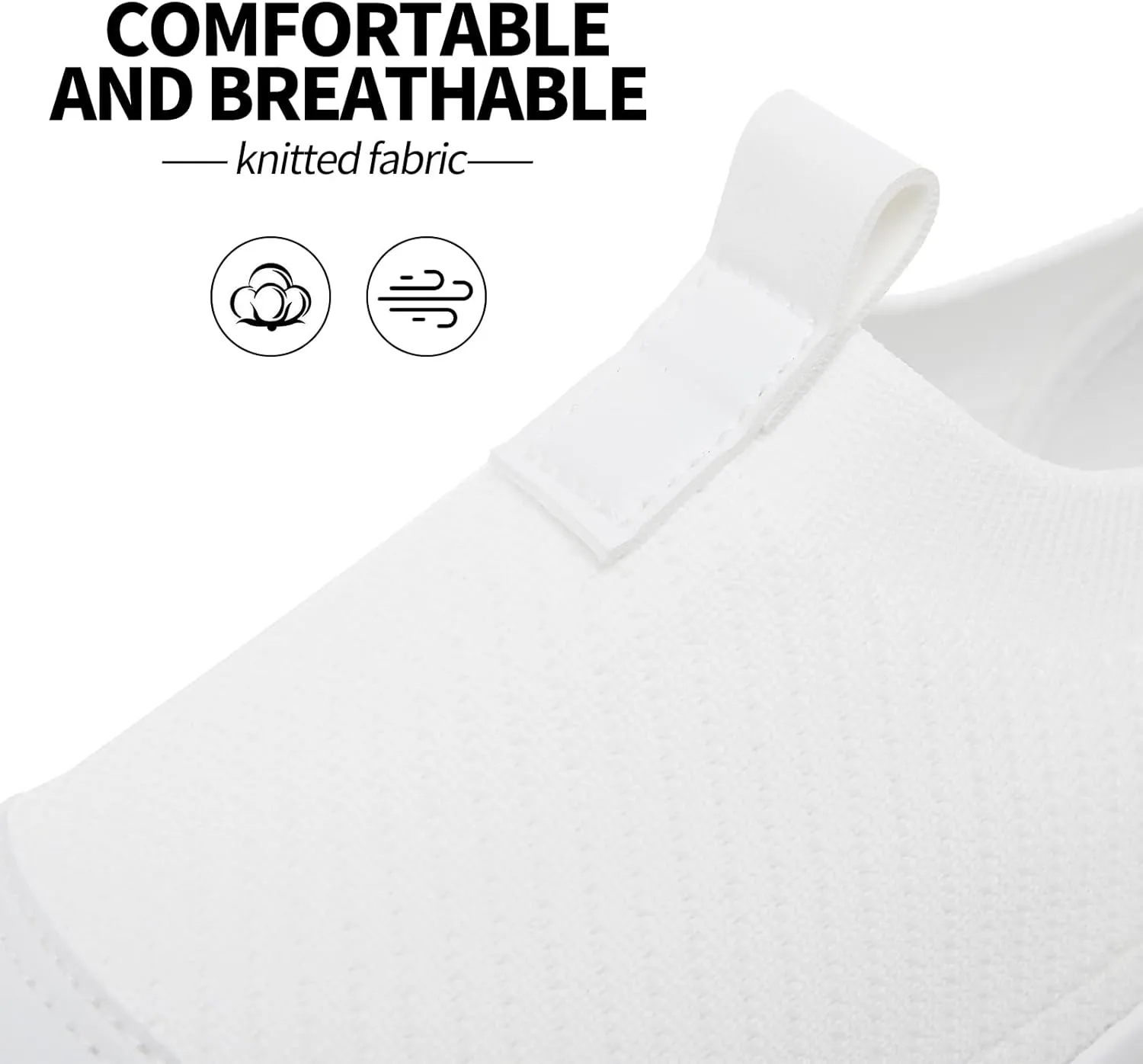 XRH Women's White Slip On Sneakers,Non Slip Women Fashion Work Shoes,Low top Casual Shoes