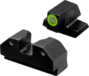 XS SIGHTS R3D Tritium Night Sight for Glocks Gen 1-5 and Taurus, Front and Rear Glow in The Dark Tritium for Tactical Applications (Green, Glock 17,19,22-24,26,27,31-36,38)