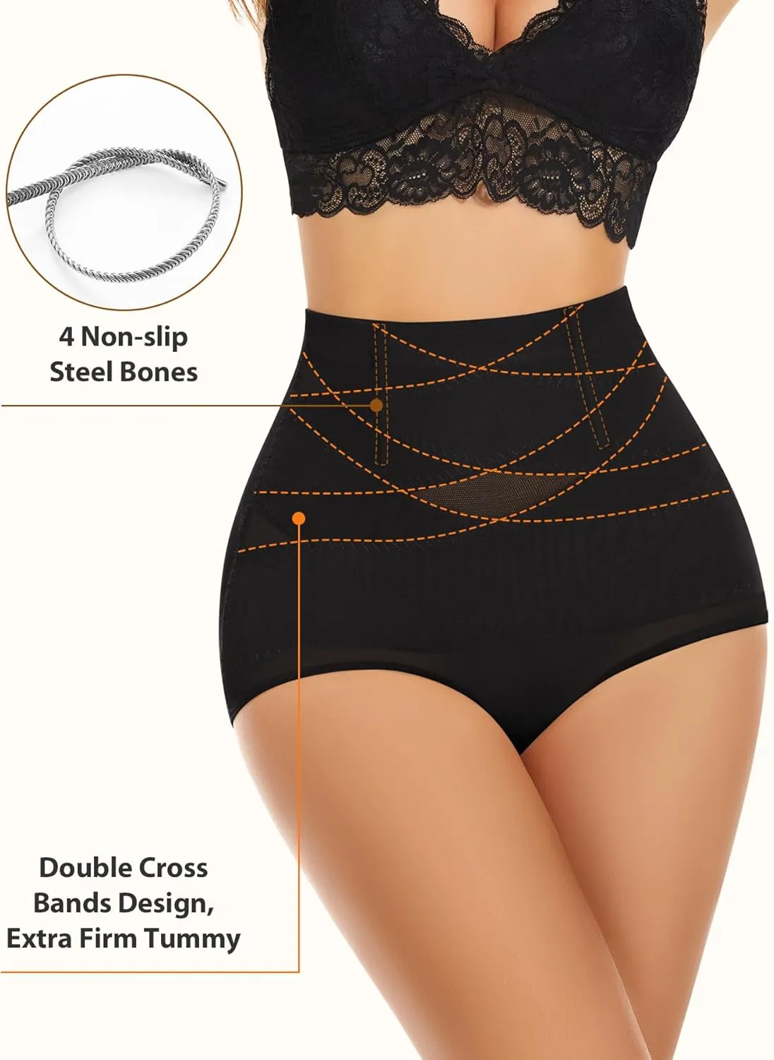 YADIFEN High Waisted Shapewear for Women Tummy Control Panties Slimming Body Shaper Compression Underwear Stomach Girdle