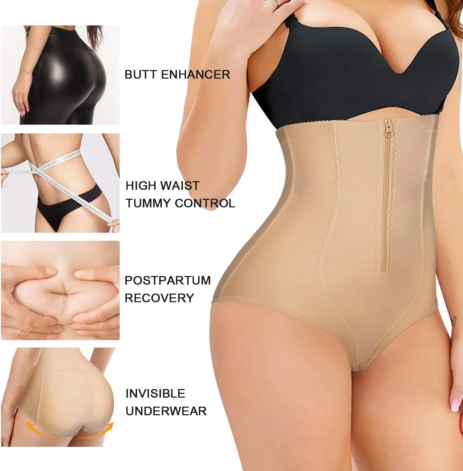 YERKOAD Women Tummy Control Panties Shapewear Bodysuit Butt lifter Shorts Hi- Waist Trainer Body Shaper Underwear Slim Corset