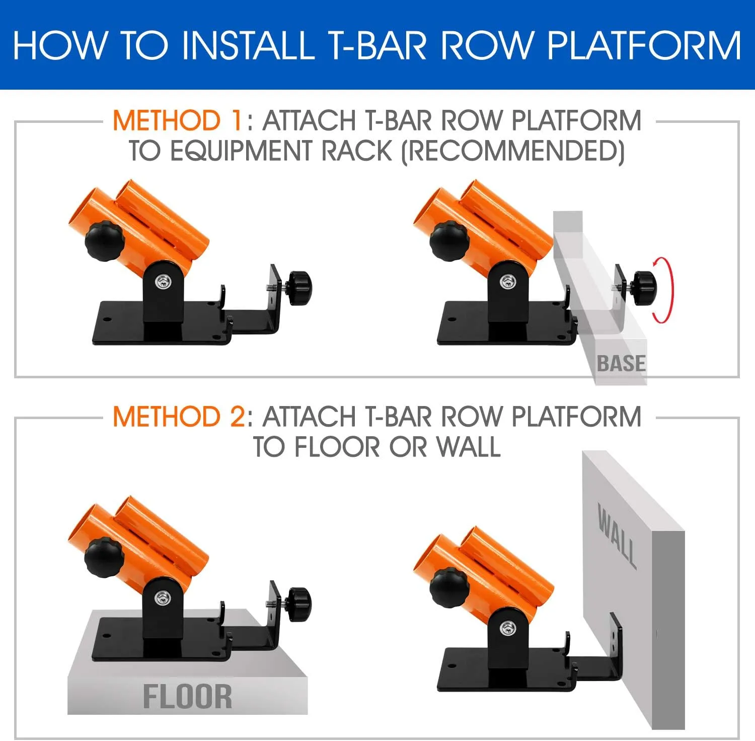 Yes4All Deluxe T-Bar Row Platform – Full 360° Swivel & Easy to Install – Fits 1” Standard and 2” Olympic Bars (8. Black - T-Bar Row Platform   Lock Jaw 1inch & 2inch)